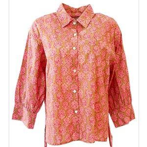 LIVRO New Wimberly Shirt Pink Medallions Blouse Monkee’s Small